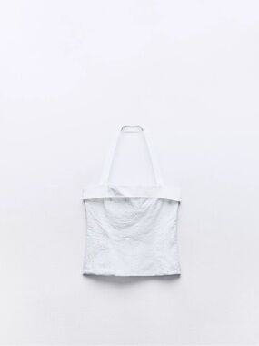 Zara Embroidered Poplin Top